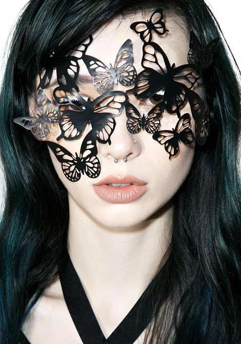 Виниловая маска SYBILLE от Bijoux Indiscrets, черная Sex Aura Киев - изображение 2