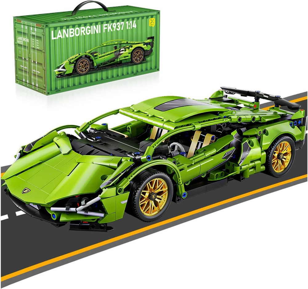 Конструктор Technik Lamborghini Sián Green FKP 37, 1280 деталей сумісний з lego-лого Київ - фото 1