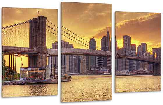 Модульна картина міста Art-93_3 70x130 см Київ