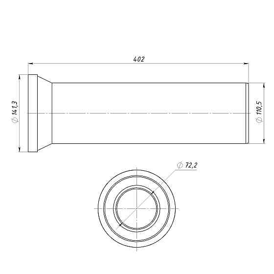 Патрубок OPTIMUM для унітаза прямий D110 400 мм OPTI 14110/400 Київ