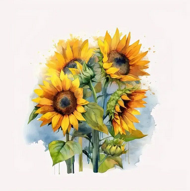 Термонаклейка на одежду модная Подсолнухи Киев - изображение 1