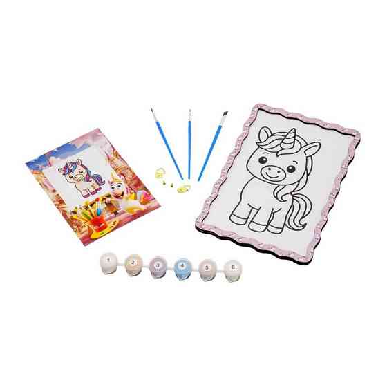 Дитячий набір для розпису по дереву "Єдиноріг" Puz-22981 формат А5 Вінниця