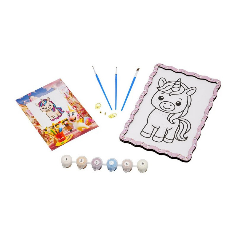 Дитячий набір для розпису по дереву "Єдиноріг" Puz-22981 формат А5 Вінниця - фото 3