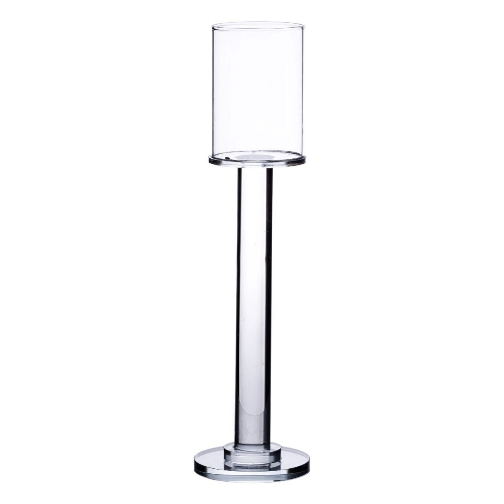 Yiwu Підсвічник скляний на ніжці 8×31 см підсвічник келих декоративний прозорий HP-4-43S Київ - фото 1