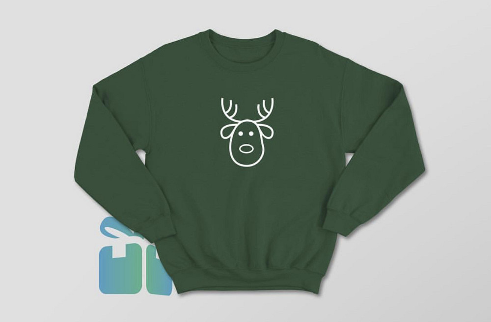 Зелений чоловічий/жіночий Новорічний Світшот. Різдво. Кофта. Реглан . Чернівці - фото 1