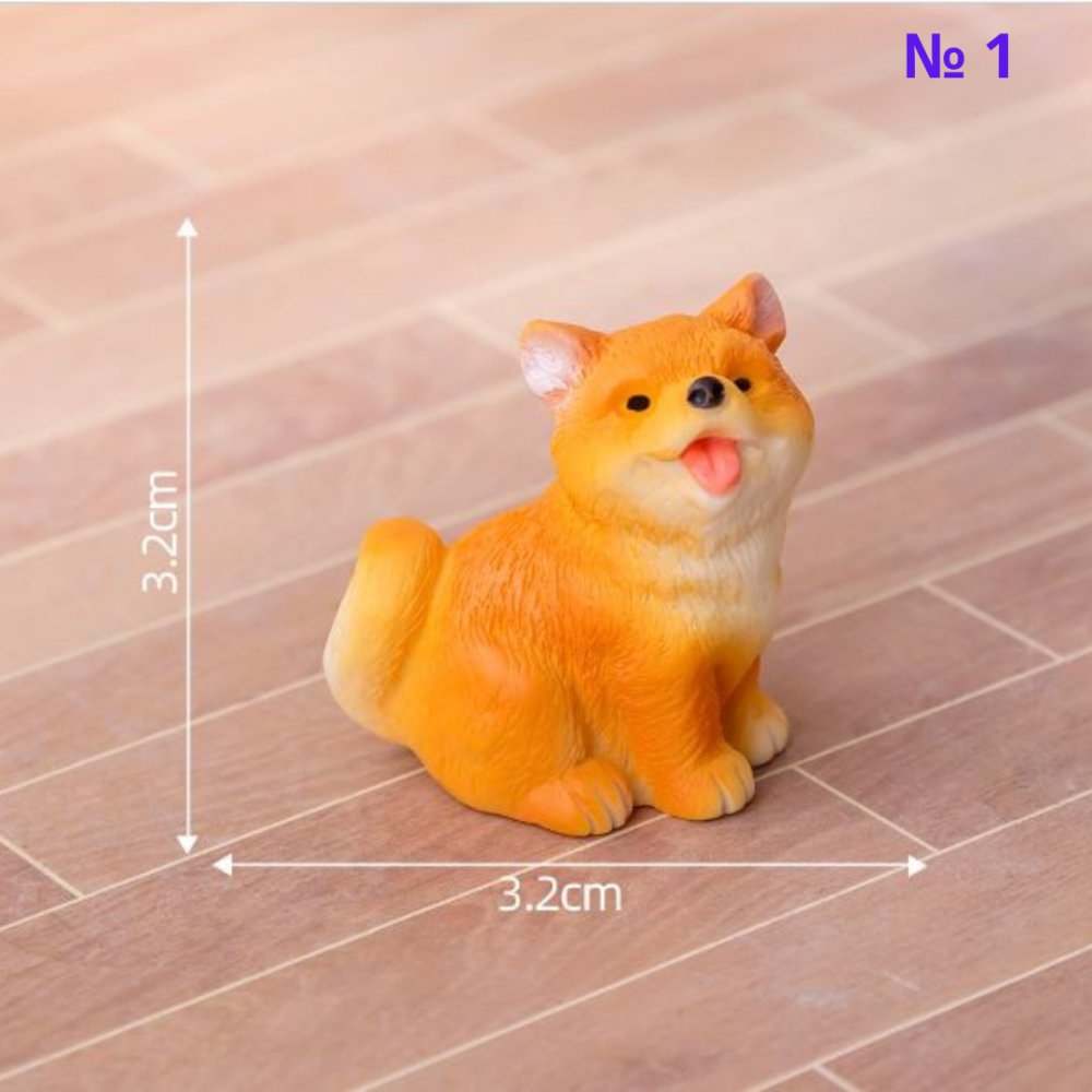 Миниатюрные фигурки Щенки Сиба-ину для флорариума, мини-сада,  миниатюры, хендмейда и творчества Одесса - изображение 1