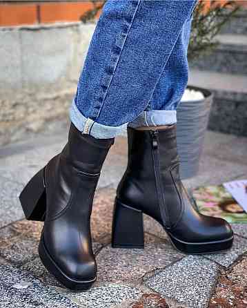SANTINI Жіночі черевики SANTINI чорні натуральна шкіра каблук 10см висота 15см (18641-11) Коломыя