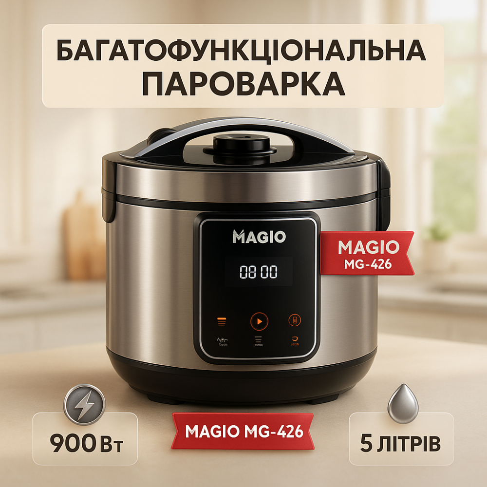 Пароварка для кухни бытовая MAGIO, Мультиварка пароварка для дома Многофункциональная GJ-57 Львов - изображение 13