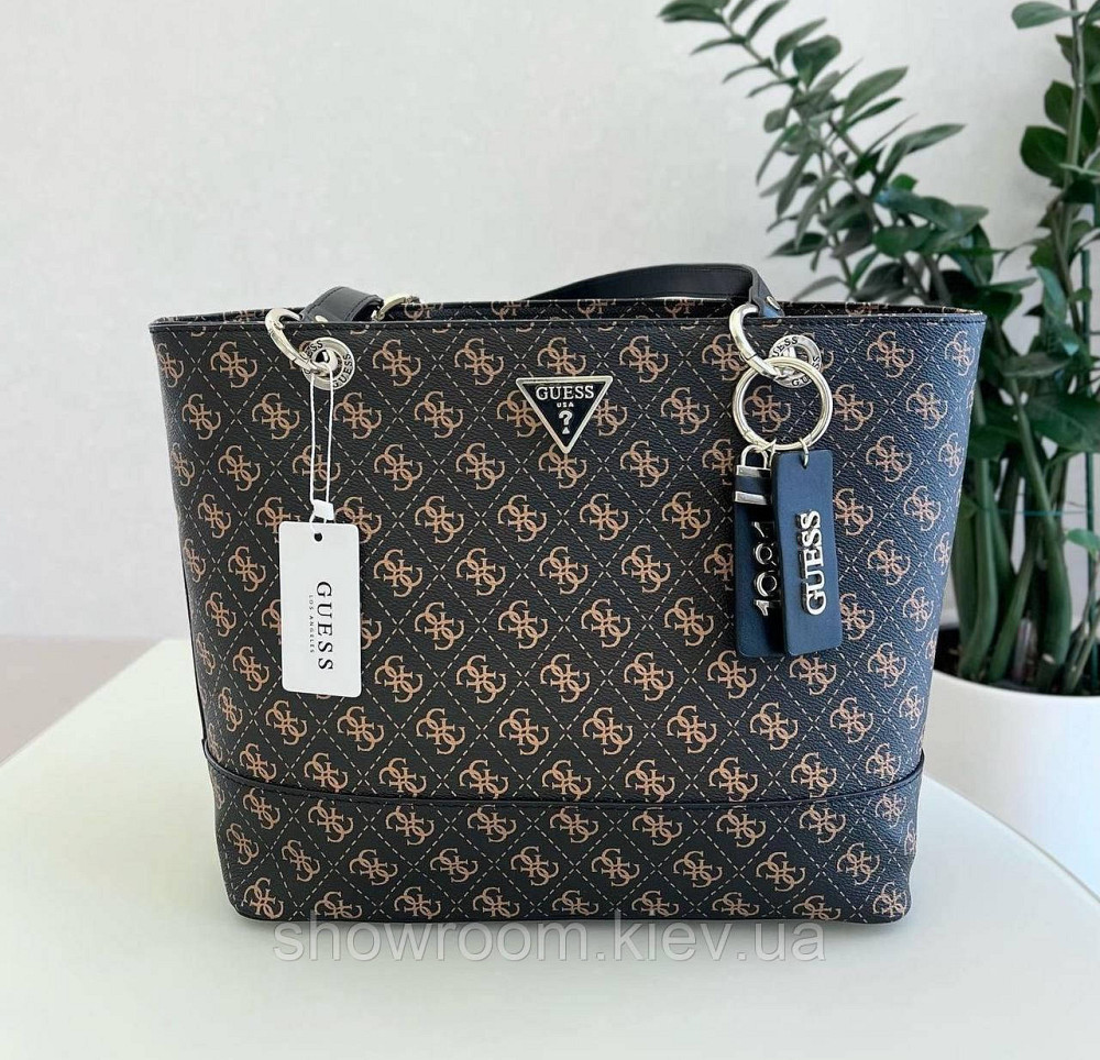 Жіноча сумка шоппер Guess (866530) коричнева Київ - фото 1