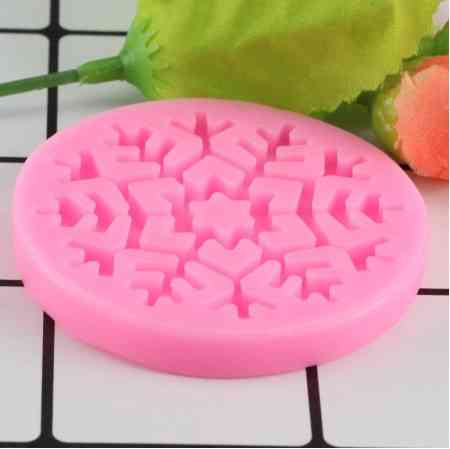 Молд силиконовый Снежинка 55 мм розовый Киев