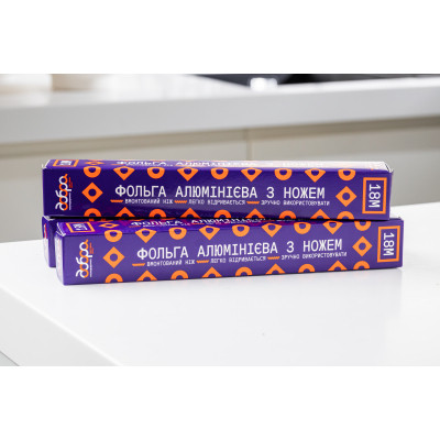 Фольга алюминиевая Добра Господарочка Коллекция Выбойка С ножом 18 м (4820086524094) Винница - изображение 4