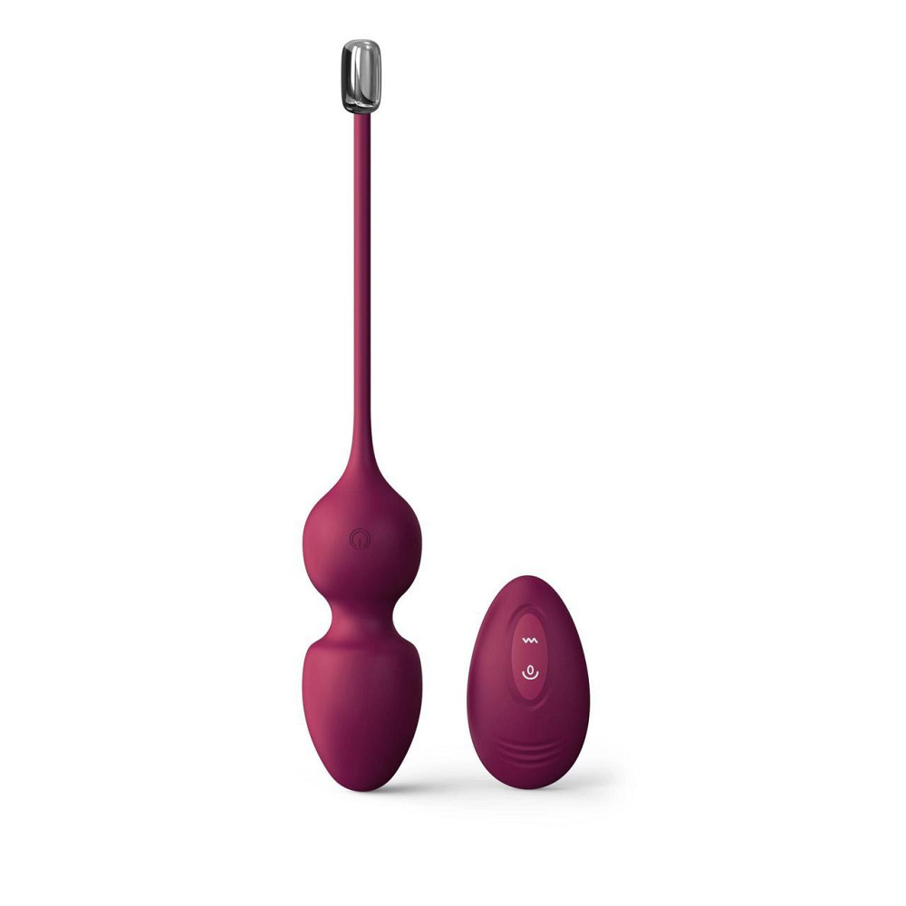 Вагинальные шарики Dorcel LOVE BALLS PLUM, вибрации и движения внутреннего шарика, пульт ДУ Sex Aura Киев - изображение 1
