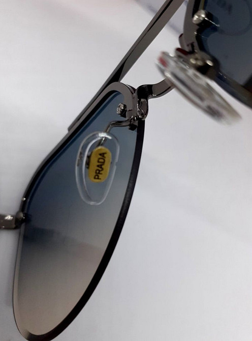 Мужские брендовые очки капли бежево голубой градиент в металле. Киев - изображение 2