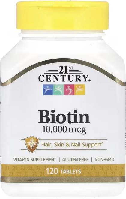 Биотин 21st Century Biotin 10,000 mcg 120 таб Киев - изображение 1