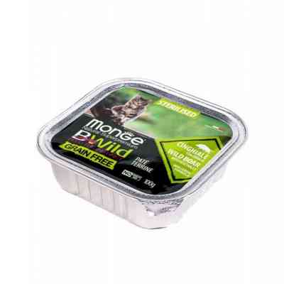Паштет для котів Monge BWild Grain Free Wet Wild Boar Sterilised Cat 100 г (8009470012904) Вінниця