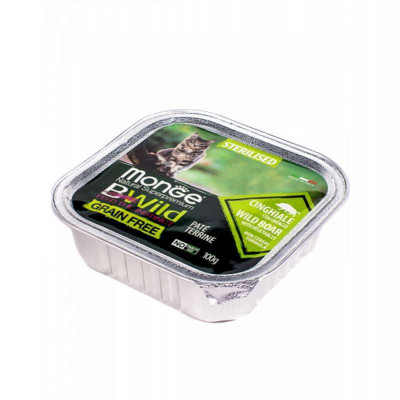 Паштет для котів Monge BWild Grain Free Wet Wild Boar Sterilised Cat 100 г (8009470012904) Вінниця - фото 3