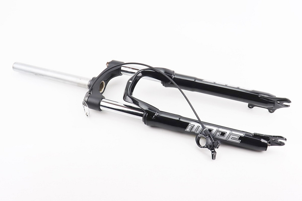 Вилка 26" амортизаційна, без різьби 1-1/8" (28,6мм), шток 255мм, з ходом 100мм, Disk-brake, пружинно-оливна, виносний Lockout, чорна N780 Київ - фото 1