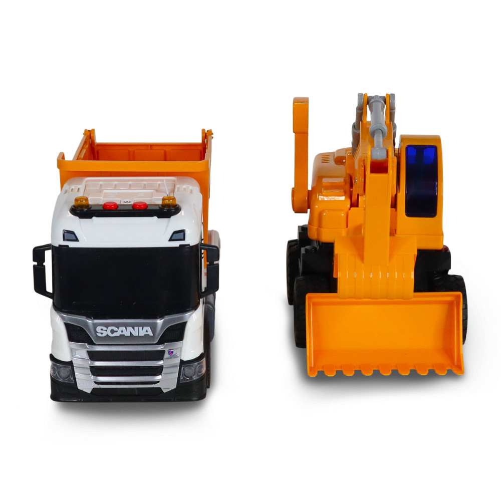 Ігровий набір серії 2 in 1 Truck – Самоскид Scania і екскаватор (світло, звук) Дніпро - фото 3