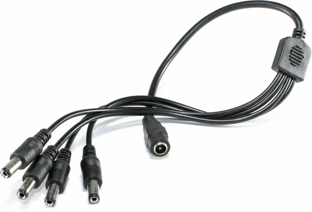 Спліттер-розгалужувач живлення 1x4 5.5x2.1 мм для 4 камер відеоспостереження CCTV Київ - фото 5