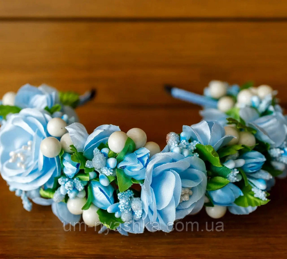 Ободок обруч с розочками 