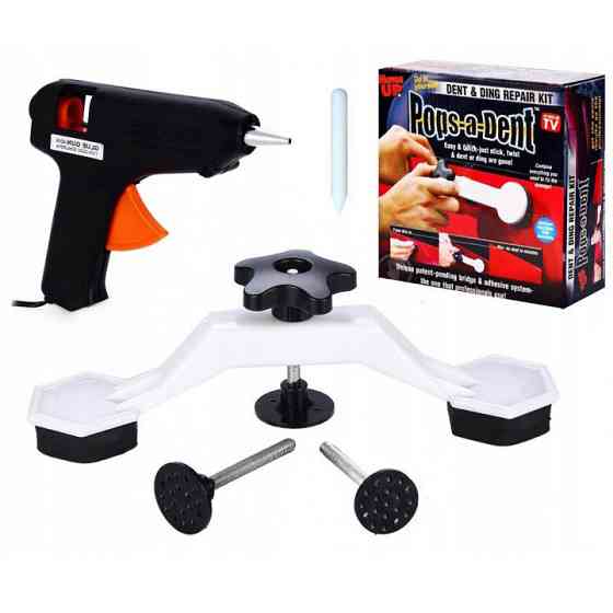 Інструмент для видалення вм'ятин на авто Clefers Pops-a-Den- Рихтування своїми руками - Клей, Пістолет, Присоска в комплекті IH-67 Івано-Франківськ