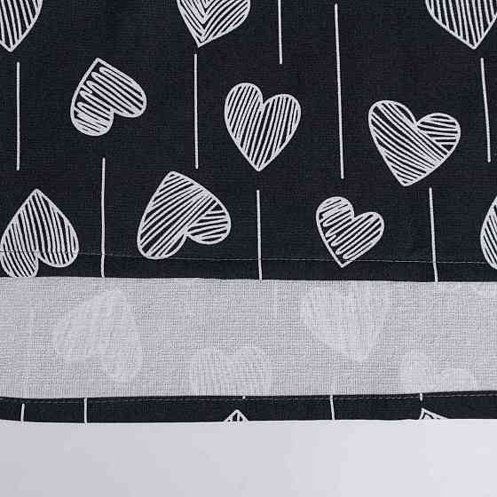 Махровое кухонное полотенце Сердечки 40х60 см 300г/м2 GM Textile (Черный) Сумы