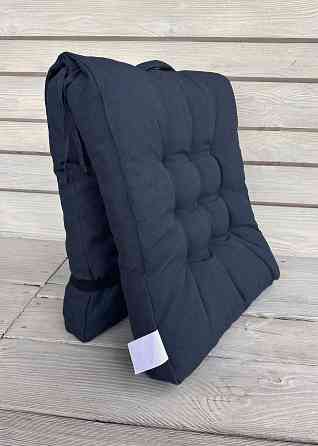 Подушка для стільців (50x120х8 см) подвійна Decorator Sawana колір темно-синій 84-143 Київ