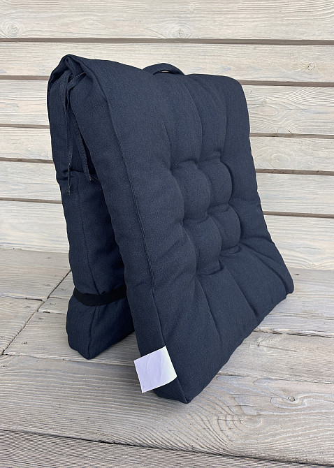 Подушка для стільців (50x120х8 см) подвійна Decorator Sawana колір темно-синій 84-143 Київ - фото 4