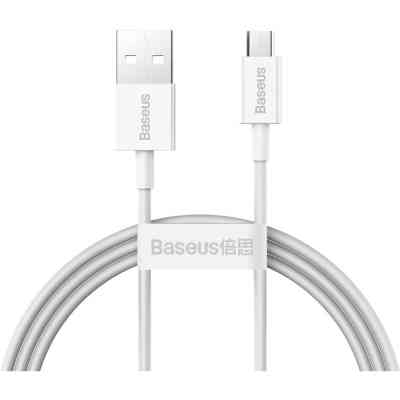 Дата кабель USB 2.0 AM to Micro 5P 2.0m Superior Fast Charging 2A white Baseus (CAMYS-A02) Винница
