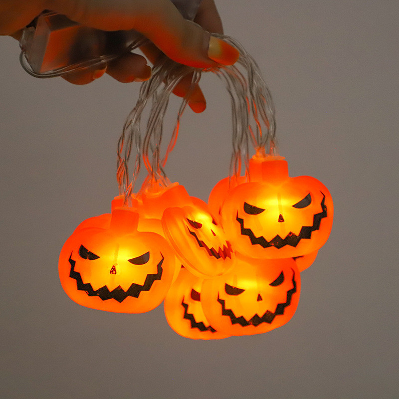 Гирлянда Хэллоуин Тыквами 150 см 10 led 4 на 5 см оранжево-черный Киев - изображение 2