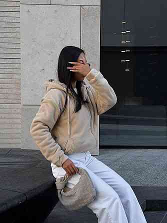 Женская теплая повседневная худи с молнией флис + Тедди 46/48 Одесса