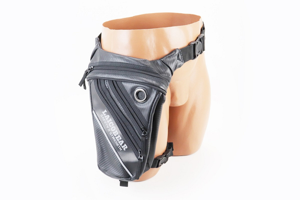 Мото сумка стегна 25x29х6см, Чорна Бершадь - изображение 1