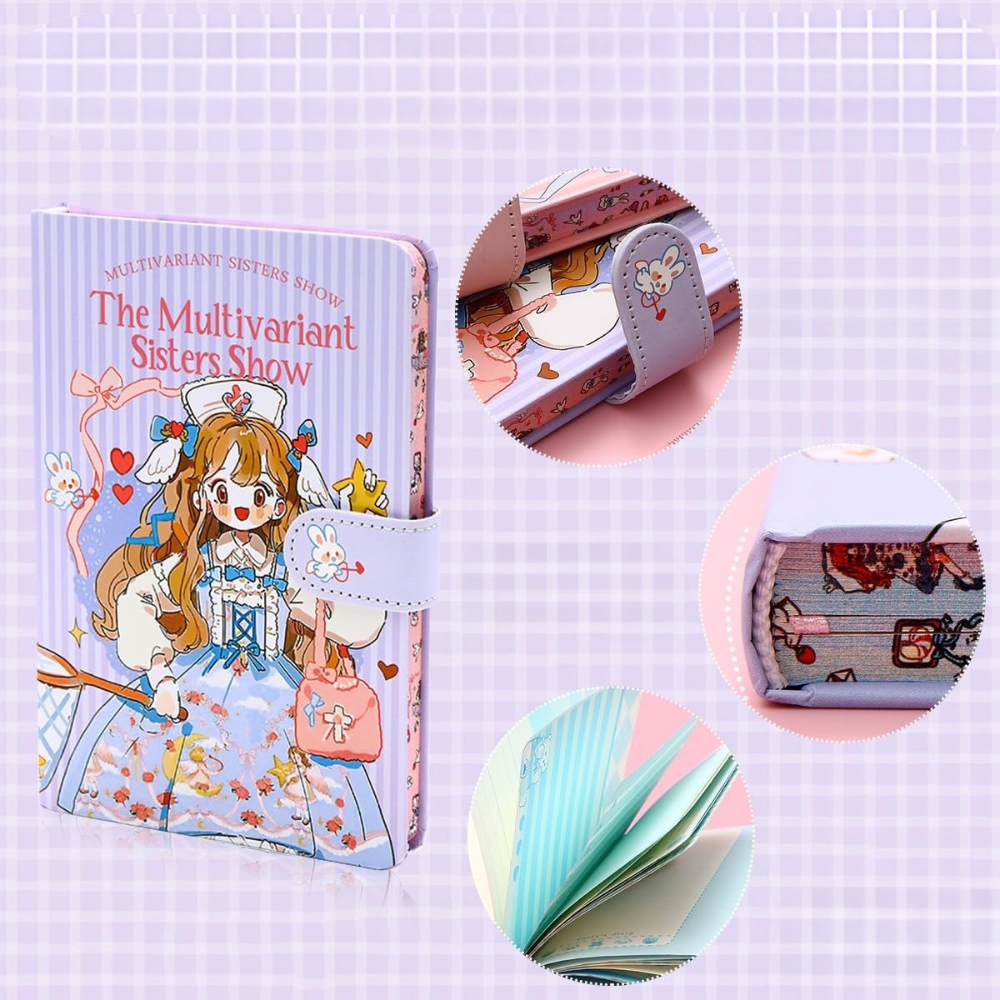 Блокнот с канцелярскими пренадлежностями,детский в подарочной упаковке набор для девочек 390х240 см,фиолетовый Каменец-Подольский - изображение 7