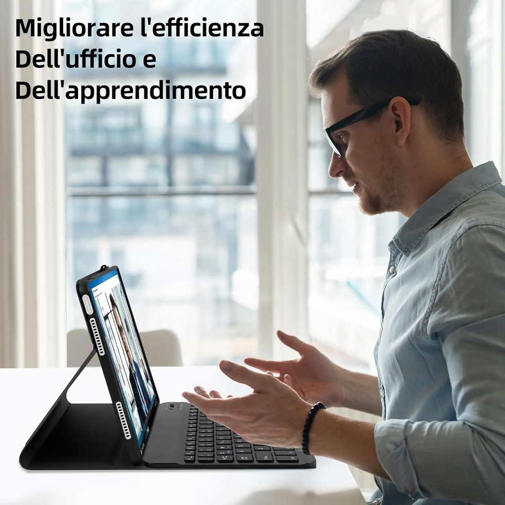 Чехол-клавиатура для планшета Lenovo Tab M11 11'' TB330XU, TB330FU захисний з тримачем для стилусу, чорний, QWERTY Київ - фото 6