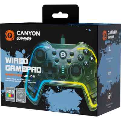 Геймпад Canyon Brighter GP-02 Wired RGB 4in1 PS3/Android BOX-TV/Nintendo Crystal (CND-GP02) Вінниця