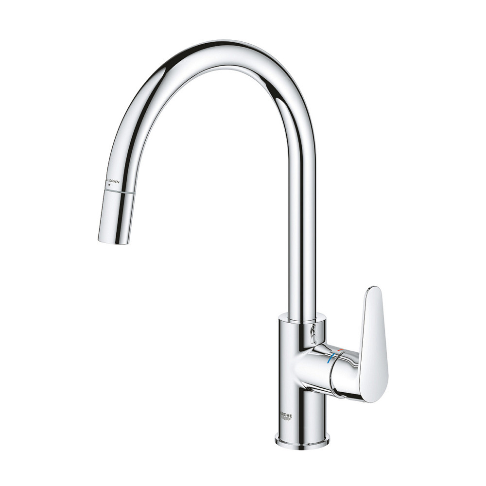 Змішувач для кухні з висувним виливом Grohe StartCurve 30562000 Київ - фото 5