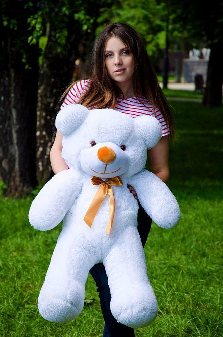 М'яка  іграшка подарунок на 8 березня плюшевий ведмедик,  плюшевий ведмедик Рафаель 100 см Білий Тернопіль - фото 1