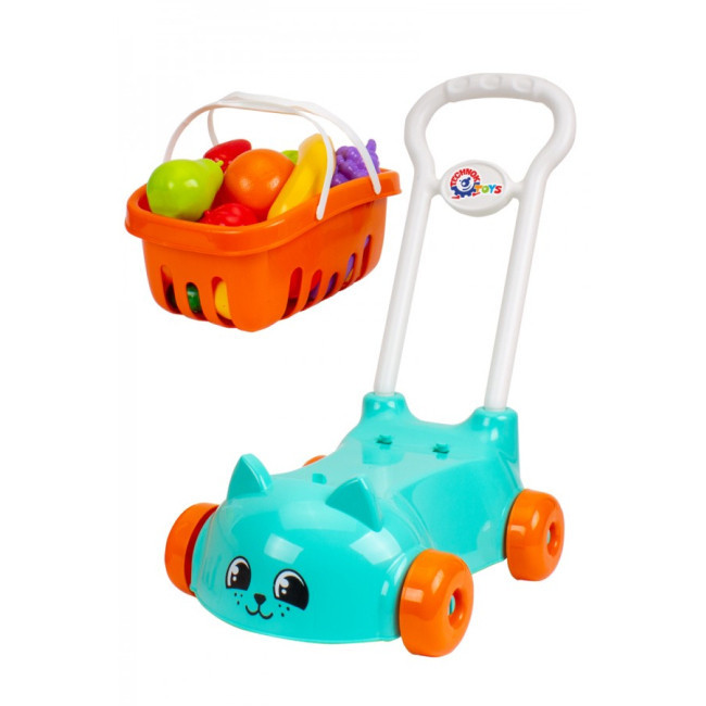 Візок Технок ігровий з продуктами 16 продуктів Блакитна (7570) Чернигов - изображение 2