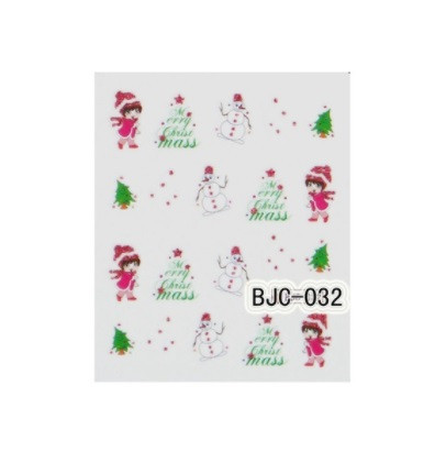 Новогодние наклейки на ногти с блестками - размер стикера 6*5см, инсрукция есть в описании товара Киев - изображение 1