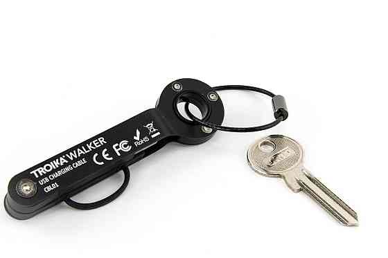 Брелок-адаптер Troika Walker USB MicroUSB метал Чорний Вінниця