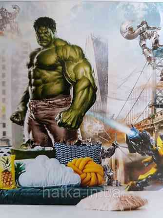 Шпалери вінілові на флізелін дитячі герої Marvel Марвел людина павук залізна людина, Капітан Америка Київ