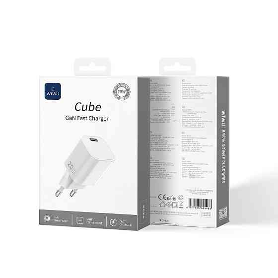 Сетевое зарядное устройство WIWU 20W Cube GaN Fast Charger 1C Wi-G014 EU White Одесса