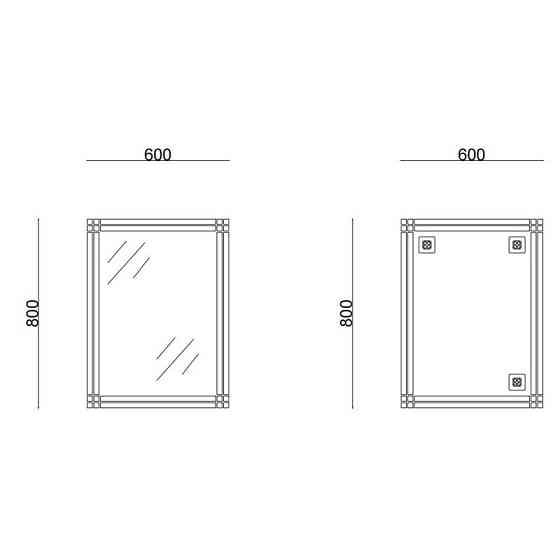 Дзеркало настінне Zerix FONTE MRZ10-600x800-REVERSE прямокутне (ZX5640) ( 26931 ) Харків