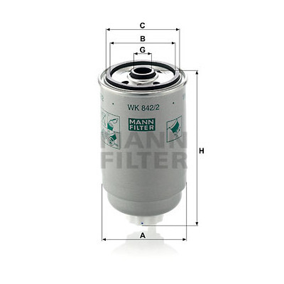Фильтр топливный Mann WK842/2 Винница - изображение 1