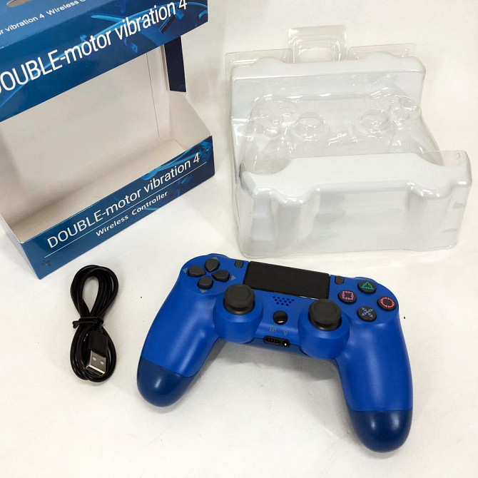Джойстик DOUBLESHOCK для PS 4, бездротовий ігровий геймпад PS4/PC акумуляторний джойстик. Колір синій MI-38 Львів - фото 2