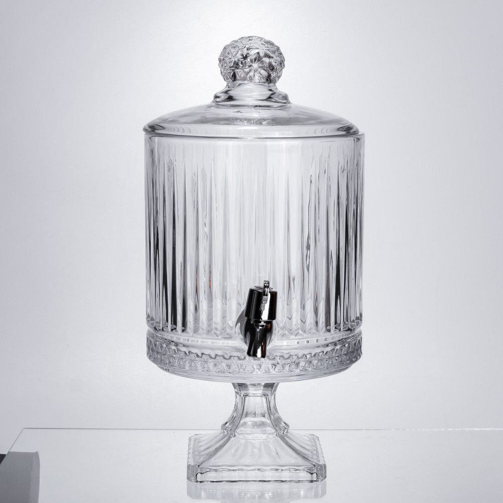 Лимонадниця з краном на підставці скляна 4,5 л прозора HP-19-3045-4 Київ - фото 2