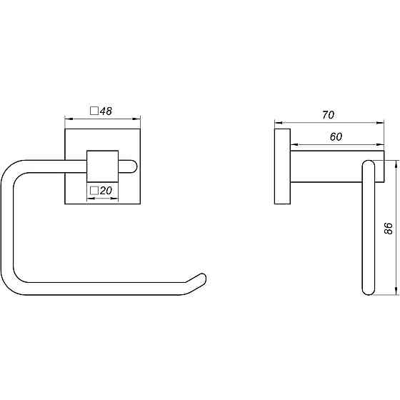 Тримач туалетного паперу Globus Lux SQ 9416 SUS304 Київ