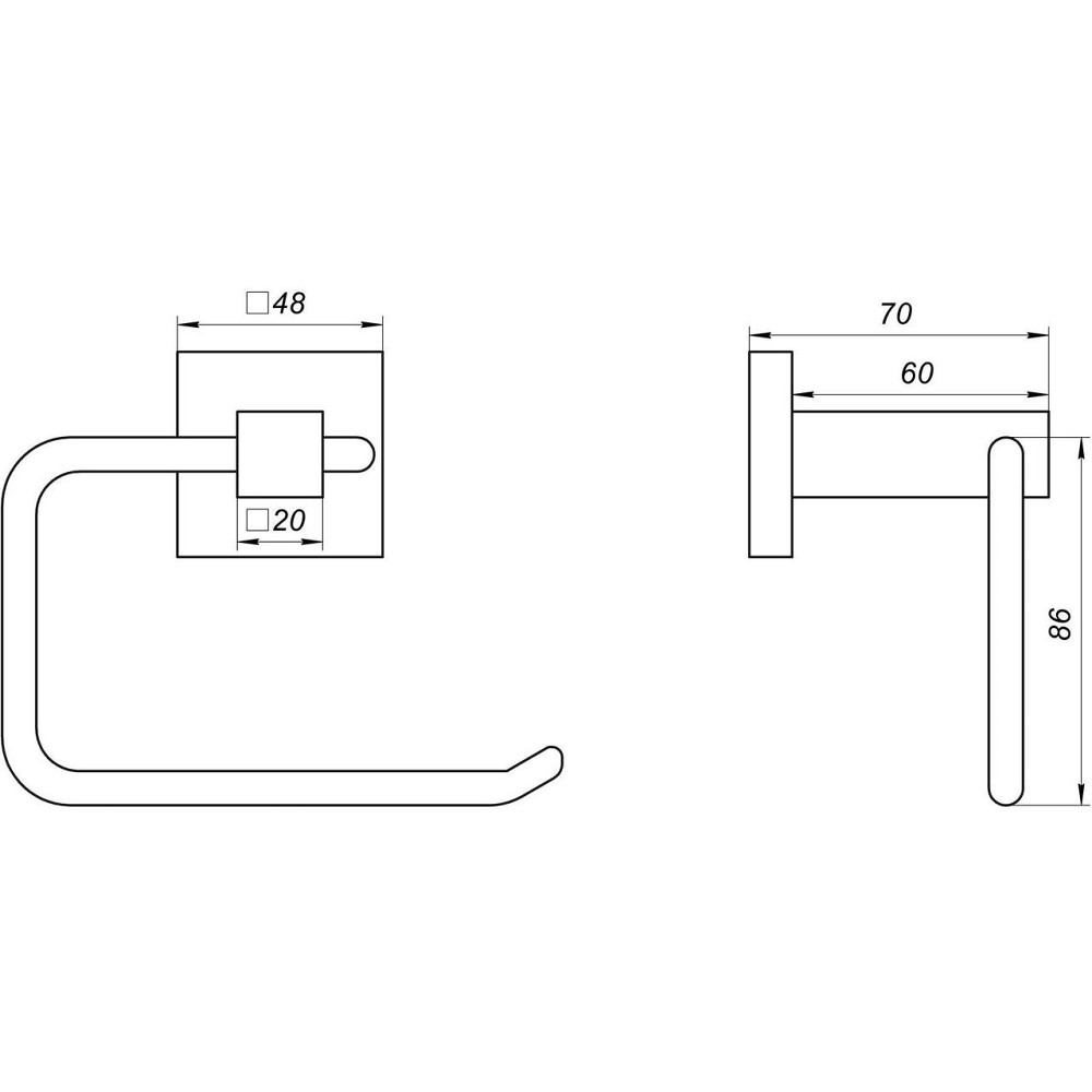 Держатель туалетной бумаги Globus Lux SQ 9416 SUS304 Киев - изображение 3
