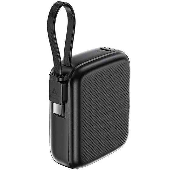 Павербанк 10000 mAh ACEFAST M15-10000 PD20W быстрая зарядка кабель в комплекте черный power bank повербанк Одесса