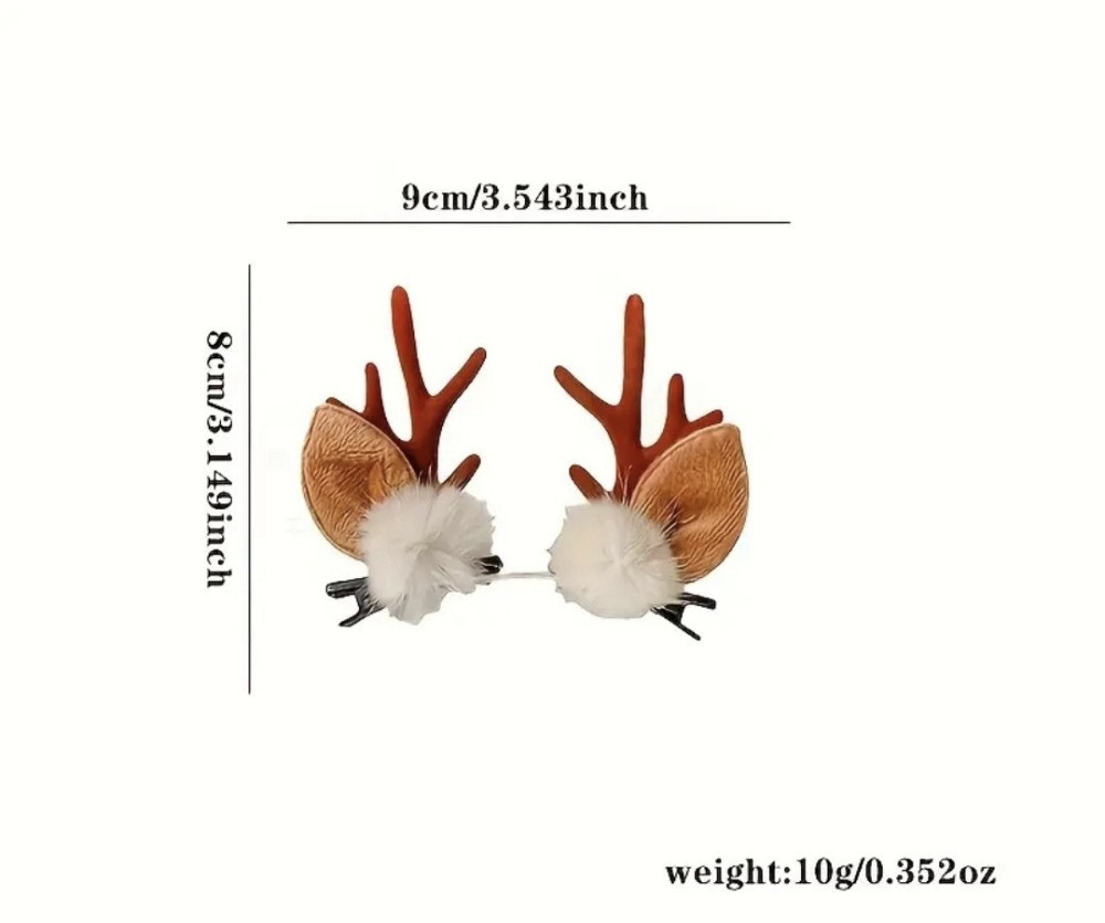 Комплект заколок "Оленячі ріжки" 2 шт Сміла - фото 2